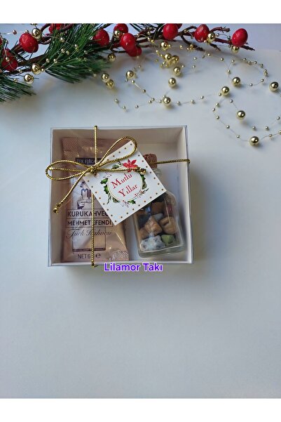 Lilamor 2 Adet Yılbaşı Hediyesi Türk Kahvesi Ve Çakıl Taşı Çikolata Seti