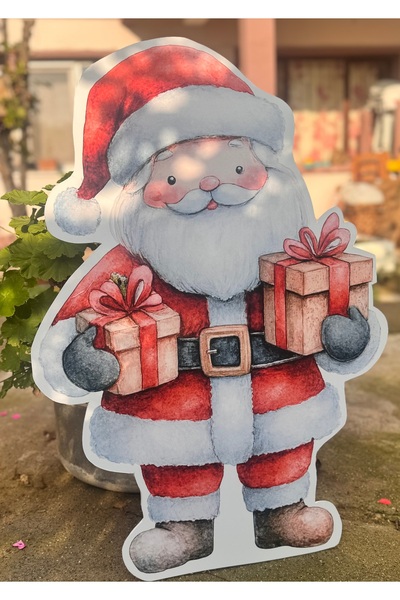 Nice events Yılbaşı temalı ayaklı pano noel baba 75 cm yükseklik