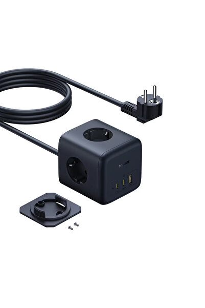 Baseus Incarcator de retea EnerFill FA11, 6-in-1, 67W, Negru, 3 prize, portabil