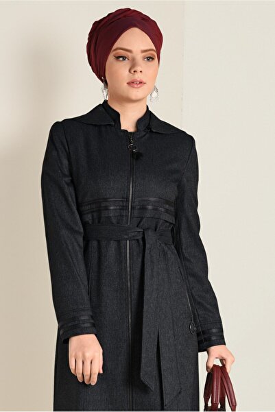 Alvina BELİ KUŞAKLI KAPÜŞONLU PARDESÜ 1311