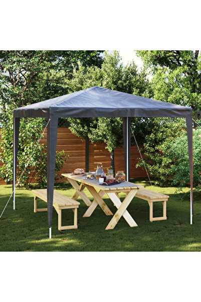 vidaxl خيمة حفلات احترافية 2.5×2.5 متر، لون أنثراسيت 90 جم/م²