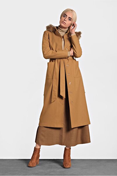 Alvina KAPÜŞONLU KUŞAKLI KABAN 90021