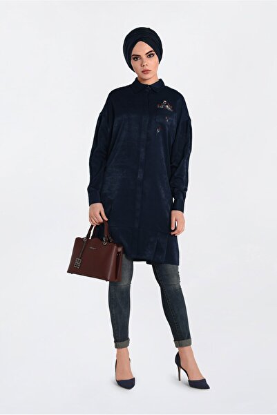 Alvina ÖNÜ NAKIŞ DETAYLI ETEK UCU FIRFIRLI TUNİK 4721