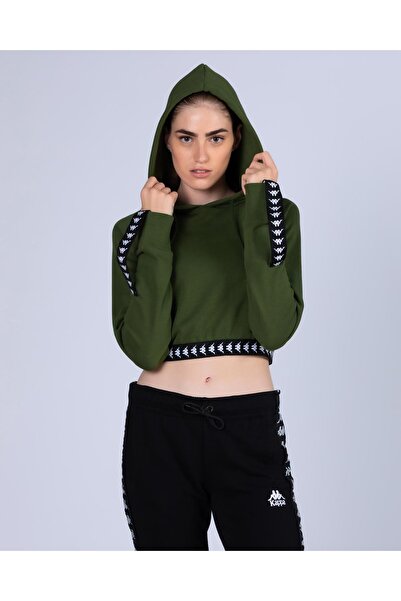 Kappa 222 Banda Vanity Γυναικεία πράσινο-μαύρη κουκούλα με κανονική εφαρμογή