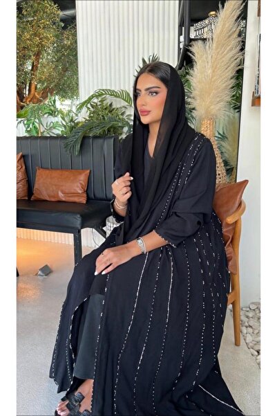 OLGA-ABAYA عباية أنيقة عصرية من آولجا القماش كريب مع قيطان وقصة العباية كلوش ...