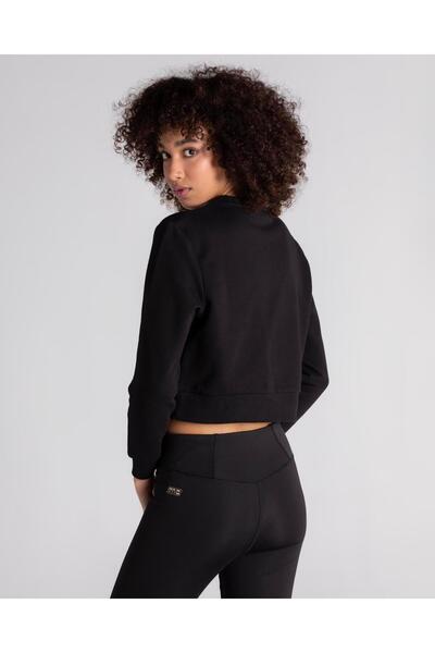 Kappa Logo Bautista Women's Black Regular Sweatshirt