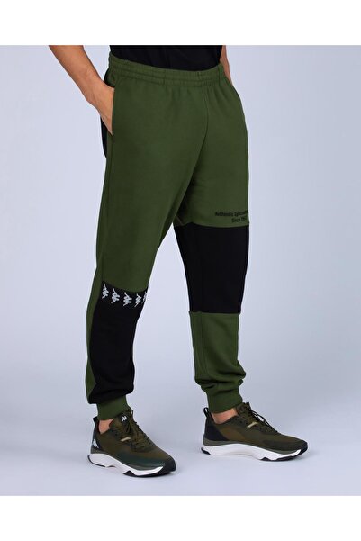 Kappa 222 Banda Venom بنطال رياضي رجالي باللون الأخضر والأسود مقاس قصة فضفاضة