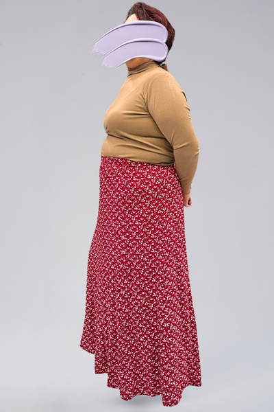 MİNUSA DESİGN Viscose Crinkle Patterned 8 Piece Long Women's Prayer Skirt