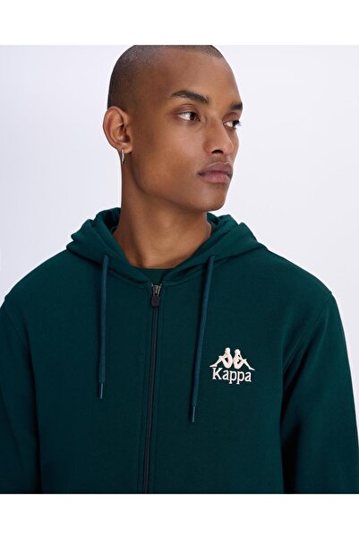 Kappa Authentic Franz Full Zip Erkek Petrol Yeşili Regular Fit Fermuarlı Eşofman Üstü