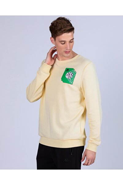 Kappa Αυθεντικό ανδρικό φούτερ Graphik Vanes σε μπεζ χρώμα Comfort Fit