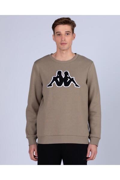 Kappa Logo Airivit Erkek Gri-Siyah Regular Fit Sweatshirt