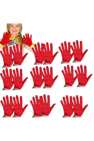 partidolu 10 Çift ( 20 Adet )23 Nisan İçin Kırmızı Renk Likralı Çocuk Gösteri...