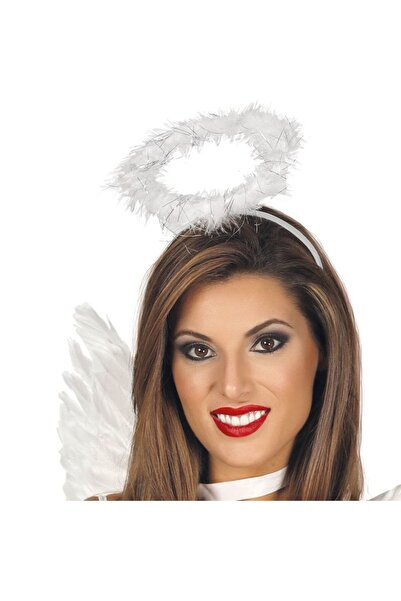 partidolu Melek Hare Taç Beyaz Renk Melek Halo Halloween