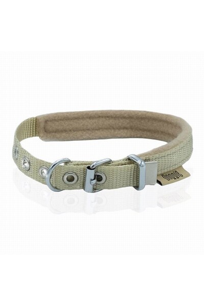 Doggie Polar Woven Dog Neck Collar Khaki 1.5x25-30 Cm