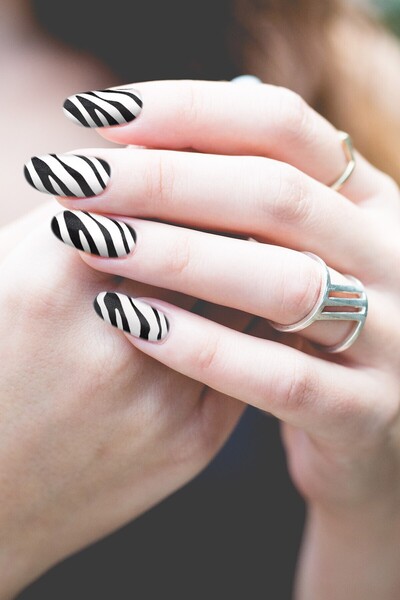 Artikel Zebra - 1 Tırnak Dövmesi, Tırnak Tattoo, Nail Art, Tırnak Sticker