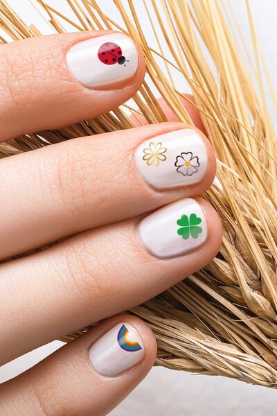 Artikel Uğur Böceği Tırnak Dövmesi Tırnak Tattoo Nail Art Tırnak Sticker