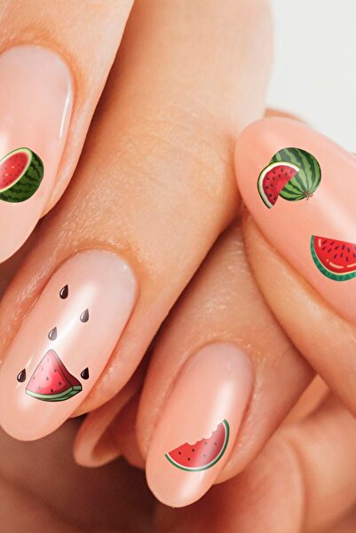 Artikel Karpuz Tırnak Dövmesi, Tırnak Tattoo, Nail Art, Tırnak Sticker