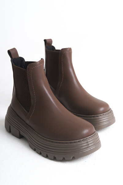 Tonny Black Kadın Kahve Kalın EVA Taban Lastikli Bot