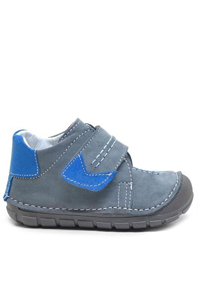 Rakerplus Popeye Genuine Leather Gray Blue First Step Unisex Baby Shoes