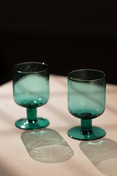 Rakle Shadow Handmade Self-Colored Set of 2 Ice Cream Cups Blue 320 Cc