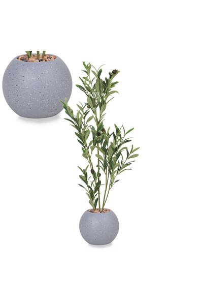 co arma Artificial olive tree with plastic stand, 85 cm high