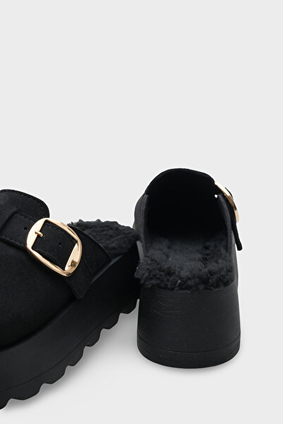 Capone Outfitters Dámské Sabo Leticia s kožešinovým semišovým vzhledem