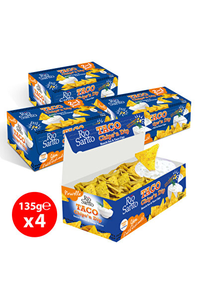 Rio Santo Taco Chips&Dip Ranch Sos & Taco Cips 135 g x 4