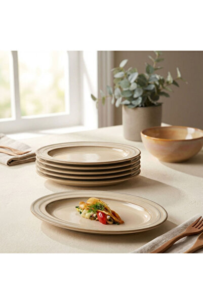 Güral Porselen Valeron 2 Pieces 24 cm Kayak Plate Reactive Agate Vr 969