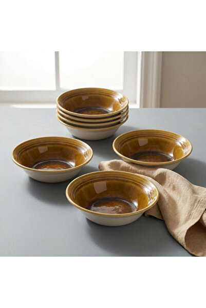 Güral Porselen Valeron 6 Pieces Soup Bowl Reactive Saura Vr 137