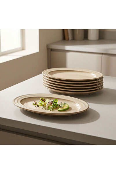 Güral Porselen Valeron 2 Pieces 24 cm Kayak Plate Reactive Agate Vr 969