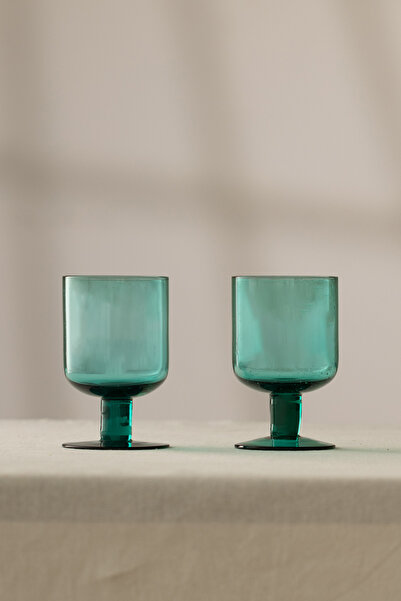 Rakle Shadow Handmade Self-Colored Set of 2 Ice Cream Cups Blue 320 Cc