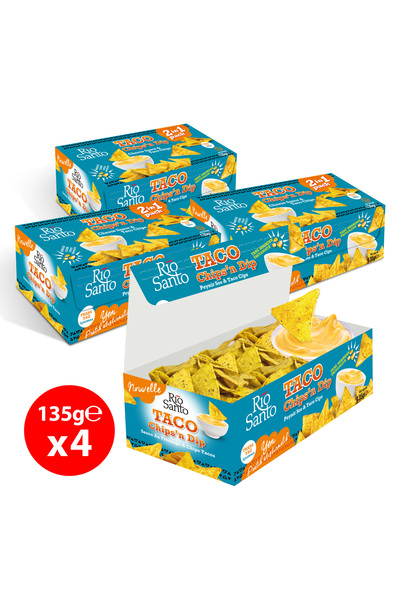 Rio Santo Taco Chips&Dip Cheese Sos & Taco Cips 135 g x 4