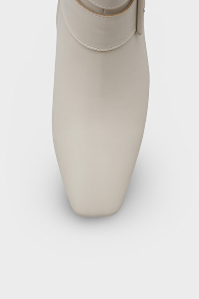 Capone Outfitters Γυναικείες μπότες Shane με κοντό τακούνι με φερμουάρ στο πλάι και αγκράφα με αμβλύ μύτη