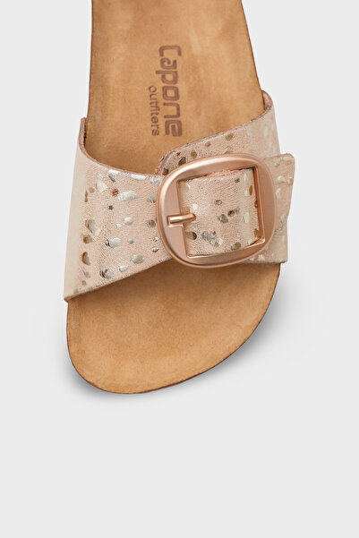 Capone Outfitters Δερμάτινες παντόφλες Lee με μεγάλη ανατομική σόλα από φελλό