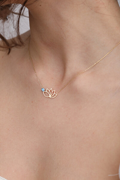 Kolyecik 14 Ayar Altın Lotus Kolye