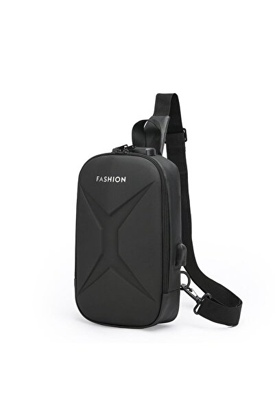 Generic Crossbody Anti-Theft Waterproof Backpack, Daily Chest Bag with USB Charger, Suitable for iPad 9.7 In