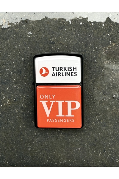 Duftpalm ONLY VIP PASSENGERS Tasarımlı Benzinli Siyah Çakmak