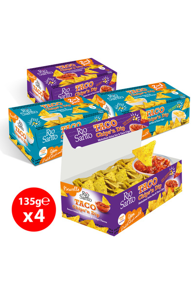 Rio Santo Taco Chips&Dip 2 adet Meksikan Salsa Sos + 2 adet Cheese Sos Taco C...