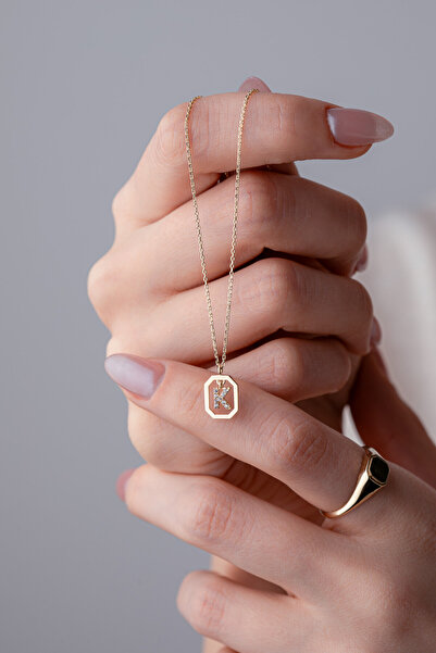 Kolyecik 14 Ayar Altın K Harf Kolye