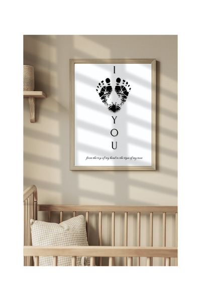 TinyPrint Stüdyo I Love You Temalı Seri El Ve Ayak İzi Anı Hatıra Seti Bebek & Çocuk & Patili Dostlar