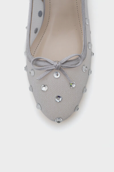 Capone Outfitters Pantofi de damă Renie Mesh Stone cu vârf rotund și curea din spate