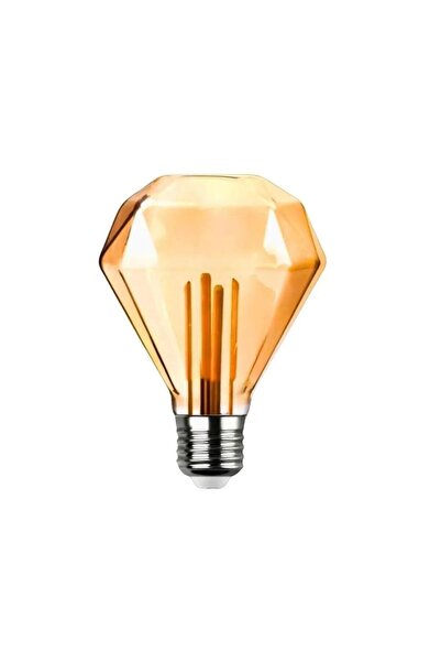 Powermaster Ledx GD-95 Kırılmaz Gövde Diamond Elmas Kesim 4,5 Watt Amber Rustik Ampul