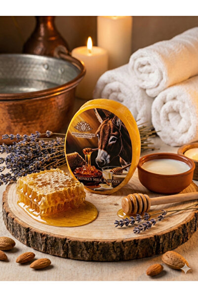 HAMAM HOUSE TURKISH HAMAM Natural Sponge Soap with Milk & Honey