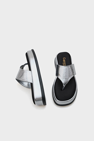 Capone Outfitters Dámské pantofle Margalo na klínovém podpatku Stone Flip Flops