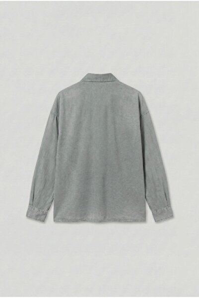 ablukaonline Men's Oversized Washable Shirt Gray