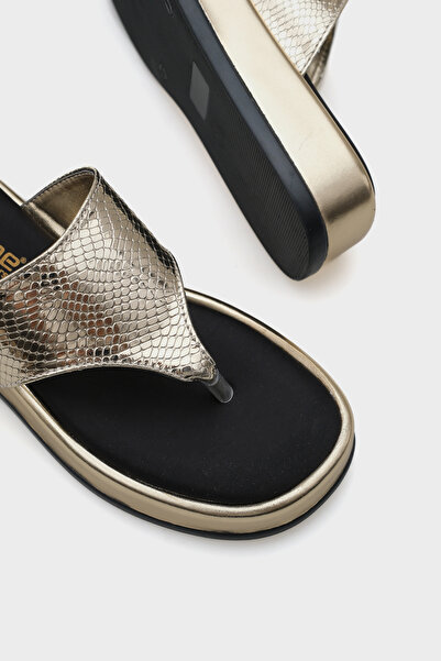 Capone Outfitters Dámské pantofle Margalo na klínovém podpatku Stone Flip Flops