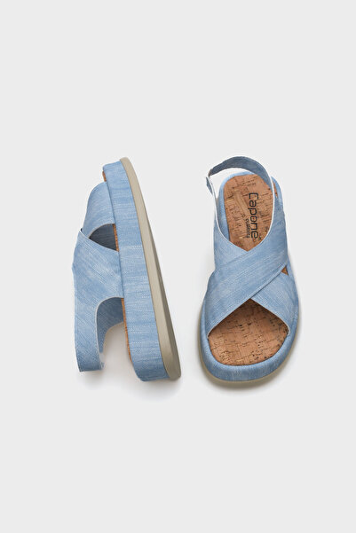 Capone Outfitters Dena Wedge Heeled Cross Strap női szandál