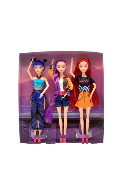 OEM Set papusi, K-POP Devil Hunter Girls, 3 piese, PVC, vinil
