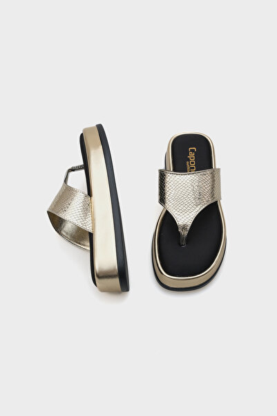 Capone Outfitters Dámské pantofle Margalo na klínovém podpatku Stone Flip Flops