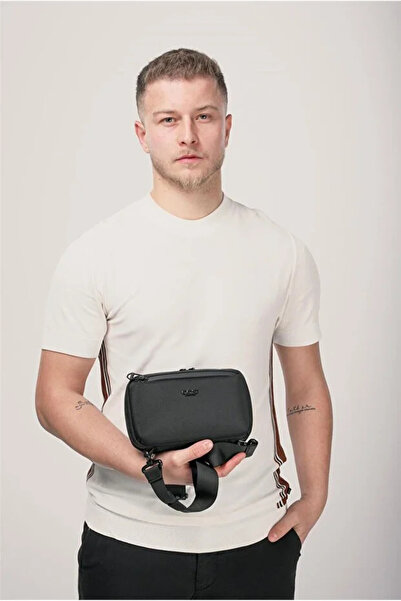 ÇÇS Чорний компактний портфель та клатч для чоловіків 31555